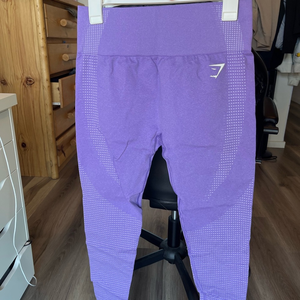 Purple Gym Shark Workout Leggings